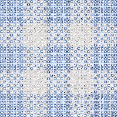 Light Blue Gingham - crystal art by Julia Roshkow