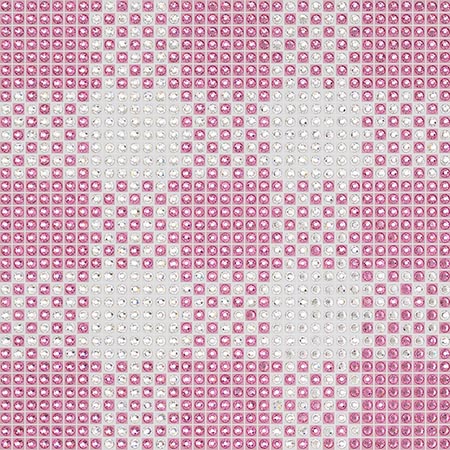 Pink Gingham - crystal art by Julia Roshkow