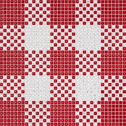 Red Gingham - crystal art by Julia Roshkow